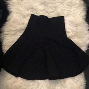 Black knit high waist skirt